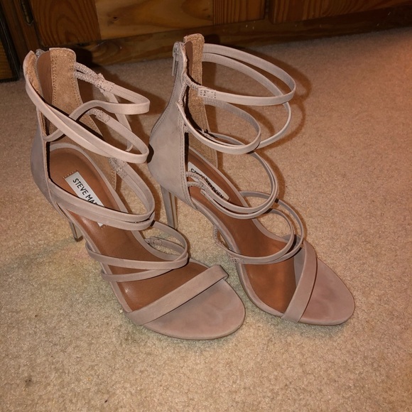 Steve Madden Blush Strappy Heels - Picture 3 of 5